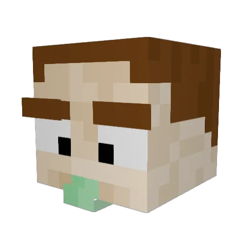 ZitronenLol Minecraft avatar head, 3D render