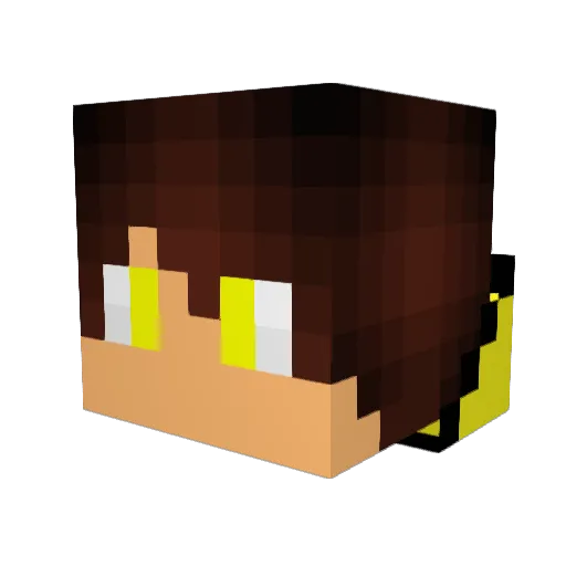 ZitronenMonster Minecraft avatar head, 3D render