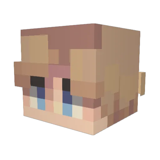 Zitrum Minecraft avatar head, 3D render