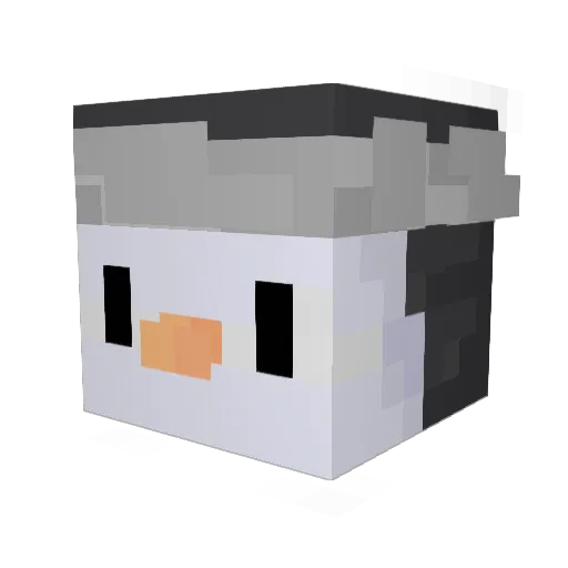 Zitty Minecraft avatar head, 3D render
