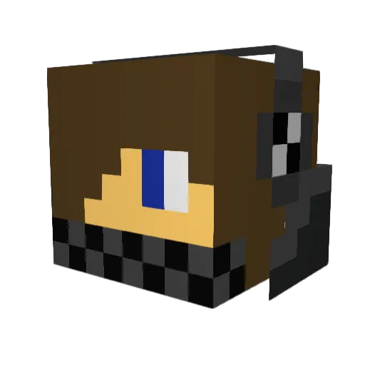 Ziuhaodekunkun Minecraft avatar head, 3D render