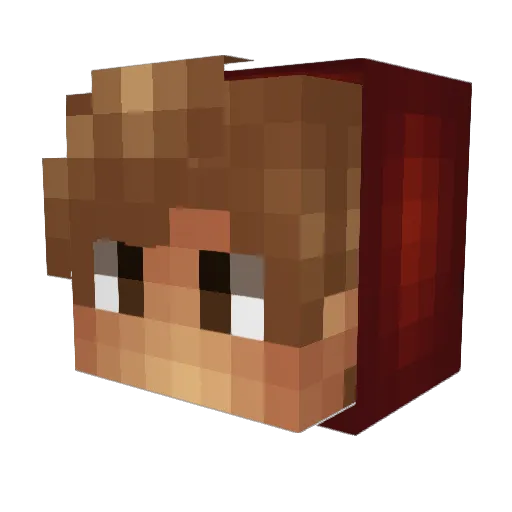 ZivOring Minecraft avatar head, 3D render