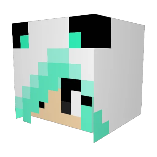 Ziva0904 Minecraft avatar head, 3D render