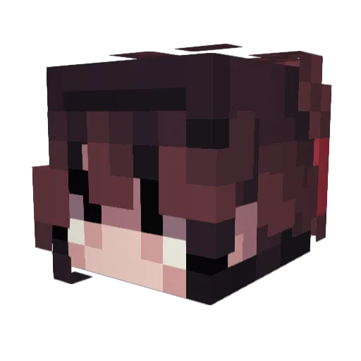 Zivaas Minecraft avatar head, 3D render