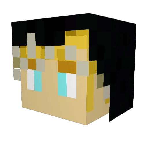Zivante Minecraft avatar head, 3D render