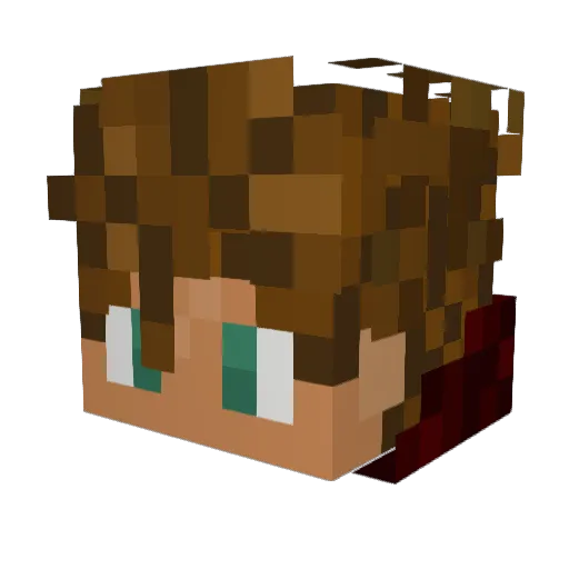 Zivertik Minecraft avatar head, 3D render