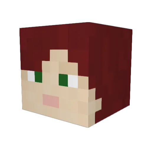 Zivina Minecraft avatar head, 3D render