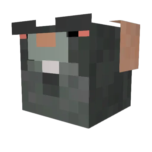 Zivwy Minecraft avatar head, 3D render