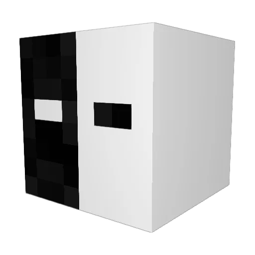 Ziwler Minecraft avatar head, 3D render