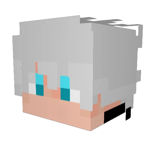 Zixiang_ Minecraft avatar head, 3D render