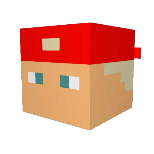 ZixtenBackman Minecraft avatar head, 3D render