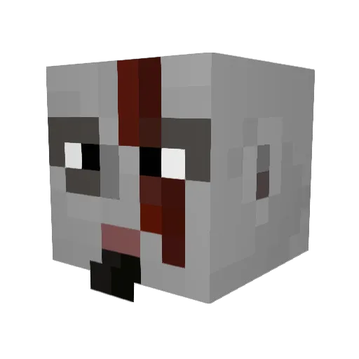 ZixyGG Minecraft avatar head, 3D render