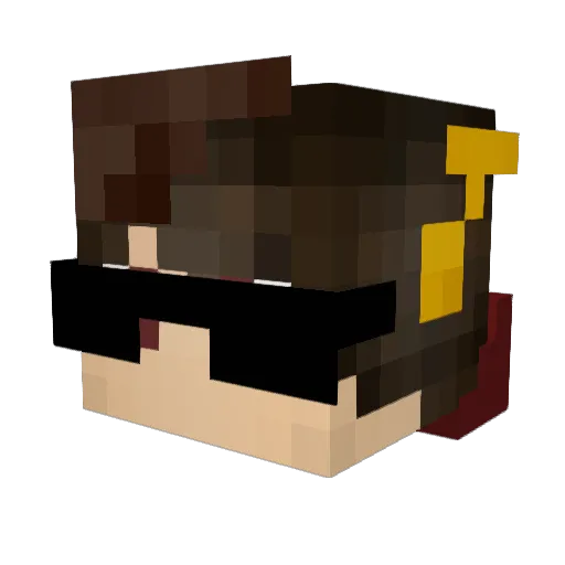 Ziya_Gamerc Minecraft avatar head, 3D render