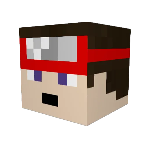 Ziyo1 Minecraft avatar head, 3D render