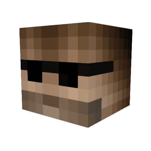 Ziyohh Minecraft avatar head, 3D render
