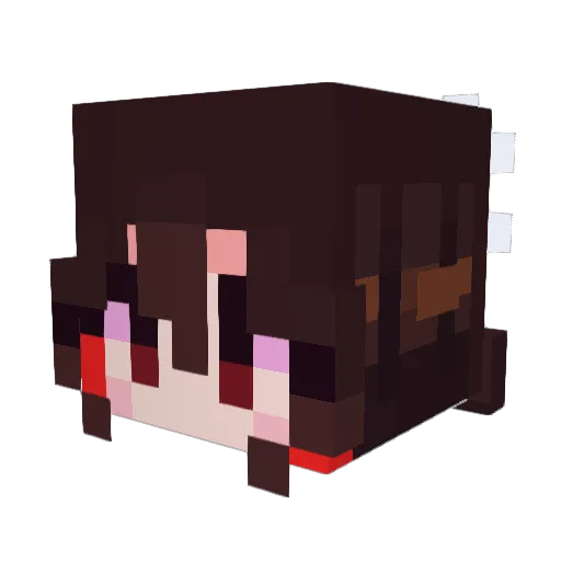 Ziypercraft Minecraft avatar head, 3D render