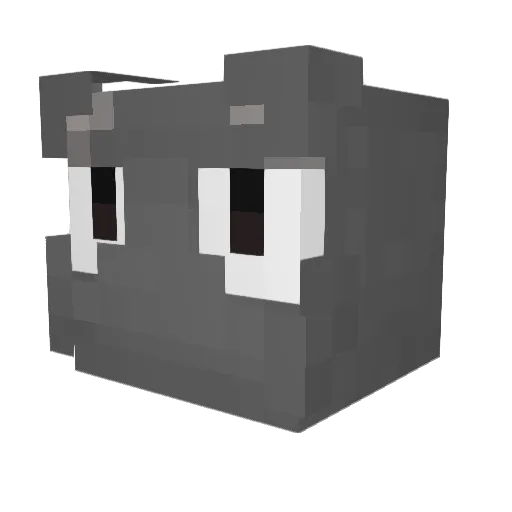 Ziyq Minecraft avatar head, 3D render