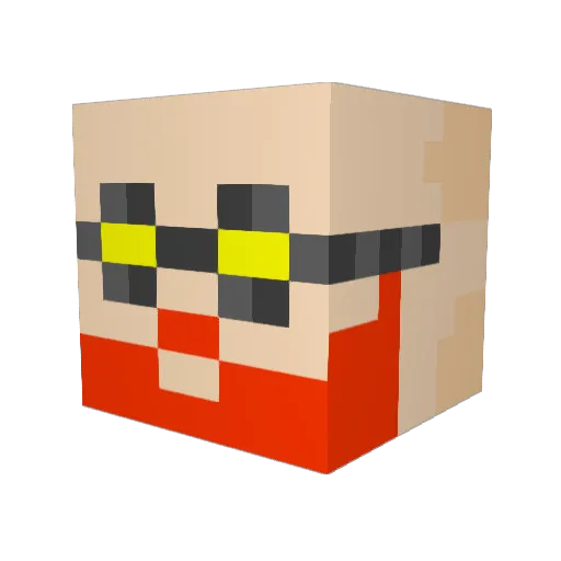 ZizKoMc Minecraft avatar head, 3D render