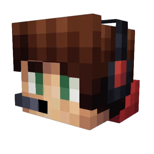 Zizacon Minecraft avatar head, 3D render