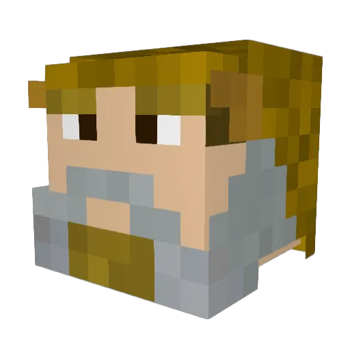 ZizekUwU Minecraft avatar head, 3D render