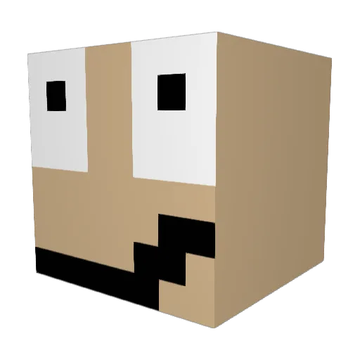 Zizer666 Minecraft avatar head, 3D render