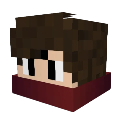 Zizgo Minecraft avatar head, 3D render