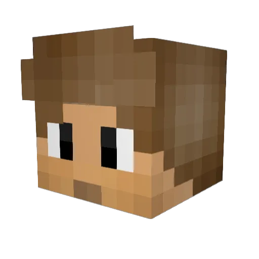 Zizilk Minecraft avatar head, 3D render