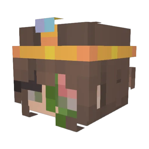 ZizzoMC Minecraft avatar head, 3D render