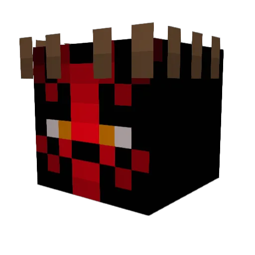 Zizzr14 Minecraft avatar head, 3D render