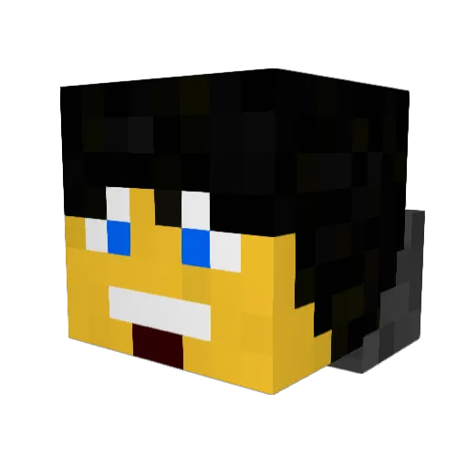 Zjavva Minecraft avatar head, 3D render