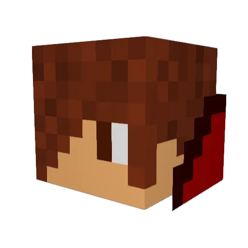 ZjimiHD Minecraft avatar head, 3D render