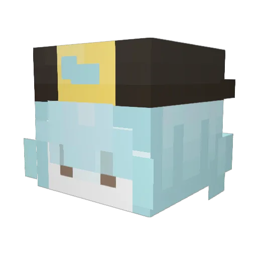 ZjuzziZ Minecraft avatar head, 3D render