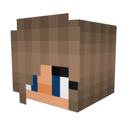 ZkTraynex Minecraft avatar head, 3D render