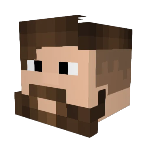 Zke19 Minecraft avatar head, 3D render