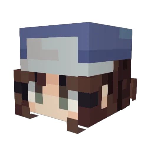Zkelatoo Minecraft avatar head, 3D render
