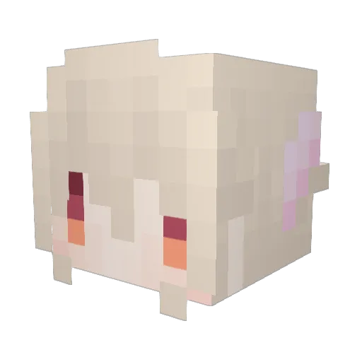 Zklona Minecraft avatar head, 3D render