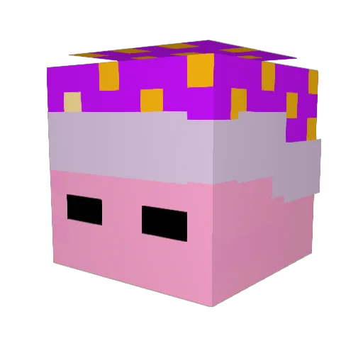 Zkowalw Minecraft avatar head, 3D render