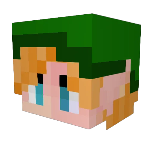 Zkttlz Minecraft avatar head, 3D render