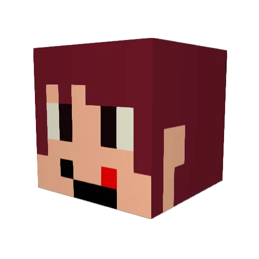 ZkuronZ Minecraft avatar head, 3D render