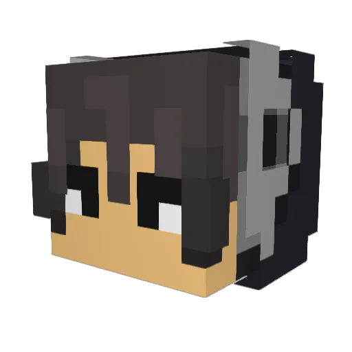 Zkuroo2 Minecraft avatar head, 3D render