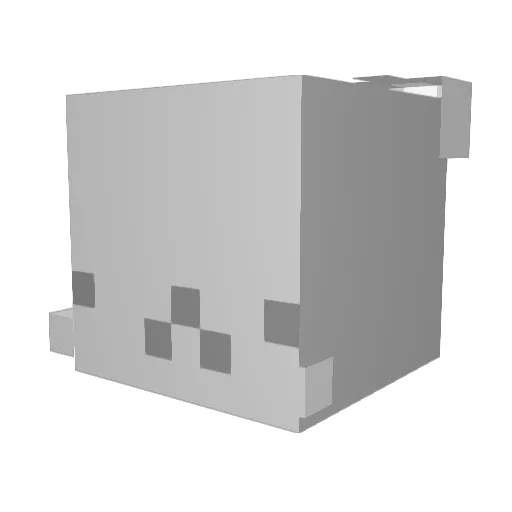 Zkxoz Minecraft avatar head, 3D render