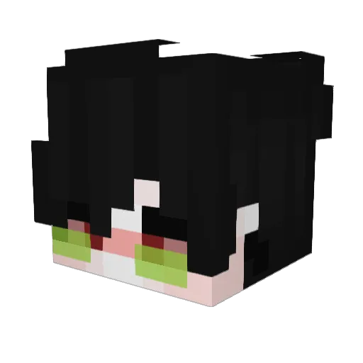 ZlCE Minecraft avatar head, 3D render