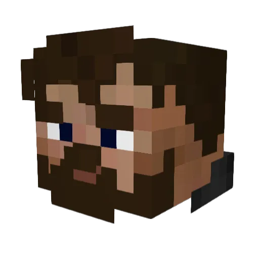 ZlabbCoat Minecraft avatar head, 3D render