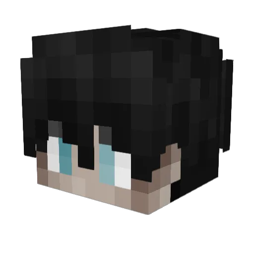 Zlahhh Minecraft avatar head, 3D render