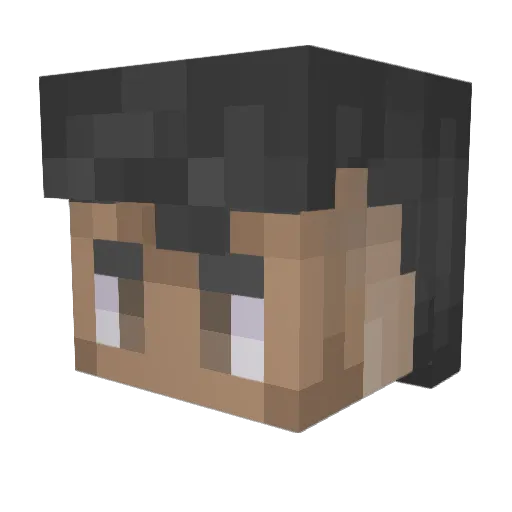 ZlanderG7 Minecraft avatar head, 3D render