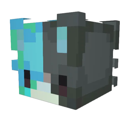 Zlanz Minecraft avatar head, 3D render