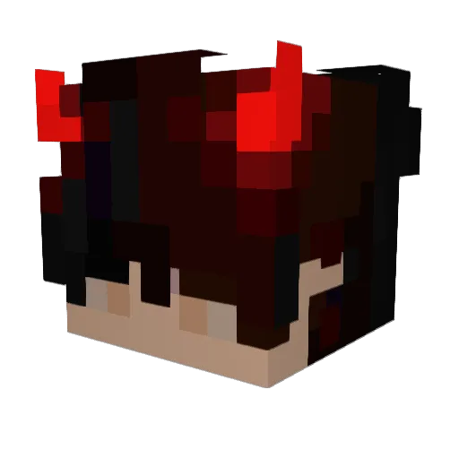 Zlast_Demon Minecraft avatar head, 3D render
