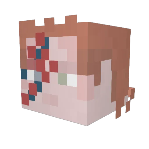 ZlggyStardust Minecraft avatar head, 3D render