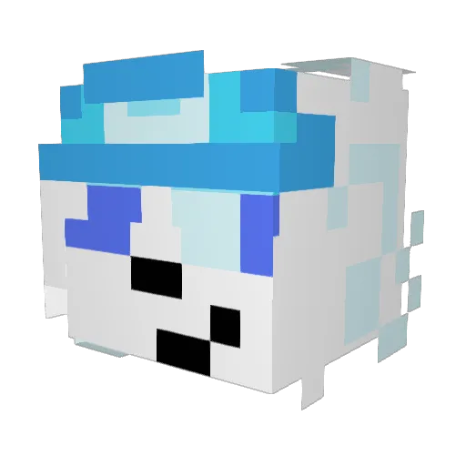Zlingen Minecraft avatar head, 3D render