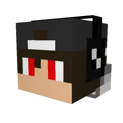 ZlkGamingYT Minecraft avatar head, 3D render